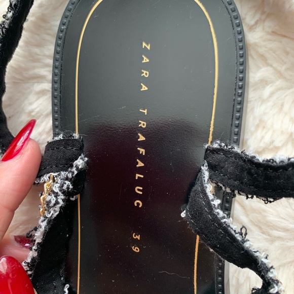 SOLD Zara Trafaluc Lace Up Chain Sandals - Picture 5 of 8